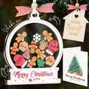 6" Shaking Christmas Ornament 2025 for Family of 2,3,4,5,6,7,8,9,10,11,12,13,14,15,16, DIY Gingerbread Keepsake with Dog Cat, New Home Ornament, Gifts for Xmas Tree Hanging Decor HO49-6W