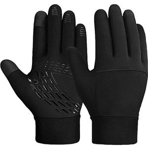 Kids Winter Gloves Thick Soft Fleece Warm Touch Screen Anti-Slip for Boys Girls 3-15 Years Cycling School (M(10-12years))