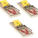 Victor M205 Snap Pack of 3 - Large Rat Traps - Original Wooden Victor Snaps, World's No.1, Trusted for Over 115 Years, Quick & Effective Results