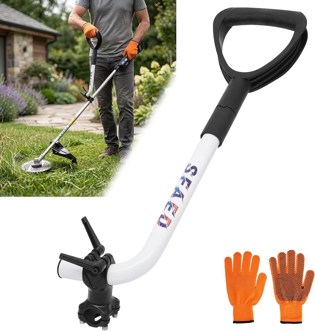 SFAED Weed Eater Handle, Ergonomic Trimmer Grip, Easy Install String Trimmer Handle Extension, Stable Support Back-Saving Weedeater Handle Grip for Lawn Care and Landscaping, 15.85"