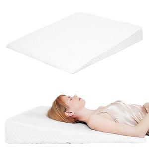 VADSBO Wedge Pillow, Bed Wedge Pillows for Sleeping, Snoring, Back Support, After Surgery, Foam Triangle Pillow, Removable Washable Cover, 5in/White