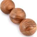 NIRMAN Decorative Acacia Wood Round Balls Set of 3 for Christmas Decorative Bowls Table Centerpiece | Coffee Table and House Dcor (Set of 3), (3" x 3" x 3")