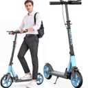 TaroKitc Kick Scooter for Kids 8-12, Teens & Adults | 240 LBS Max Load, Hand Brake & Bell, Lightweight, Foldable 8-Inch Big Wheel Scooter with 4 Adjustable Height Levels | Park Rides & Commuting