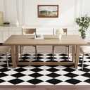 5x7 Washable Checkered Rugs for Bedroom, Black and White Area Rug for Living Room, Geometric Faux Wool Carpet for Kids, Girls, Boys Playroom, Dorm, Nursery, Dining Room, Kitchen, Non Slip,