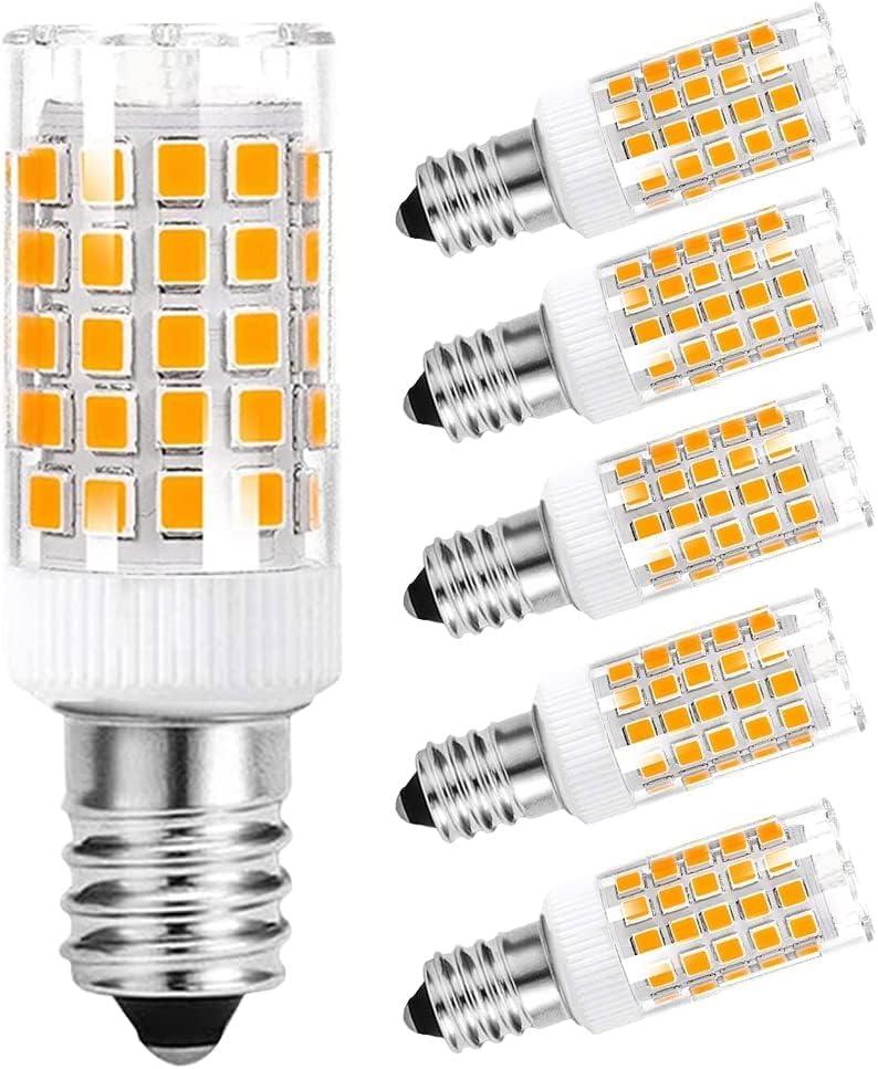 E14 LED Light Bulbs, E14 European Base Bulb, 4W Equivalent 40W Incandescent Bulb, Warm White 3000K, 350LM,5-Pack