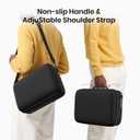 Lmcpa Storage Case for Nintendo Switch 2,Protective Hard Travel Carry Case for Switch 2 Camera,Console,Pro Controller and Other Switch 2 Accessories with 22 Game Cartridges and Shoulder Strap,Black