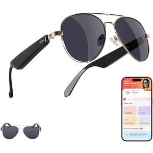 Techie AI Smart Glasses,Bluetooth Glasses for Men and Women,Polarized Sunglasses with AI Translation,Bluetooth Speaker,Wireless Headphone,Athletic/Outdoor UV Protection,Touch Control (TOGS2001)