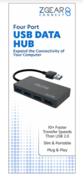 ZGEAR 4 PORT USB DATA HUB