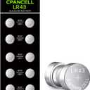 CPANCELL AG12 Battery 386 sr43 Battery L1142 Battery LR43 D386 L1142 D301 186 SR43 1.5v Alkaline Button Batteries (10 Count)