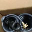 Coil Hose 50FT EVA Coil Garden Hose With 3/4'' Brass Connector Coiled Water Hose Lightweight And No Kink Includes 7 Patterns Spray Nozzle For Outdoors Lawn Watering Car Washing