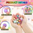 Huquary 270 Pcs Beads for Pens Rhinestone Bubblegum Beads Mixed Crystal Resin Sugar Chunky for Beadable Keychains DIY Craft Jewelry Making Supplies (Candy Colors)