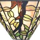 SAMTEEN Tiffany Wall Sconce with Stained Glass Shade 11-Inch