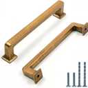 10 Pack 5 Inch(128mm) Kitchen Cabinet Handles Antique Brass Cabinet Pulls Vintage Retro Kitchen Cabinet Hardware Drawer Pulls for Dresser Cupboard Wardrobe