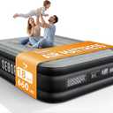 Air Mattress with Built-in Pump 18", Comfortable Self-Inflating Air Mattress with High-Speed Pump, Durable Blow Up Mattress Queen with Storage Bag for Guests (Dark Gray, 18" Queen)
