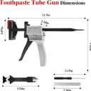 2026 New Toothpaste Tube Gun,Toothpaste Tube Glue Gun Squeezing Machine,Silicone Caulk Guns,Toothpastes Guns Dispenser,for DIY Projects,Caulking Sealant,Silicone Glue(White)