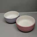 Elk and Friends Kids Porcelain Bowls with Silicone Suction Sleeves | Suitable for Babies/Toddlers | Microwave & Dishwasher Safe | Stay Put Dinnerware | Snack Dishes | 2 Pack (Lilac/Blush)