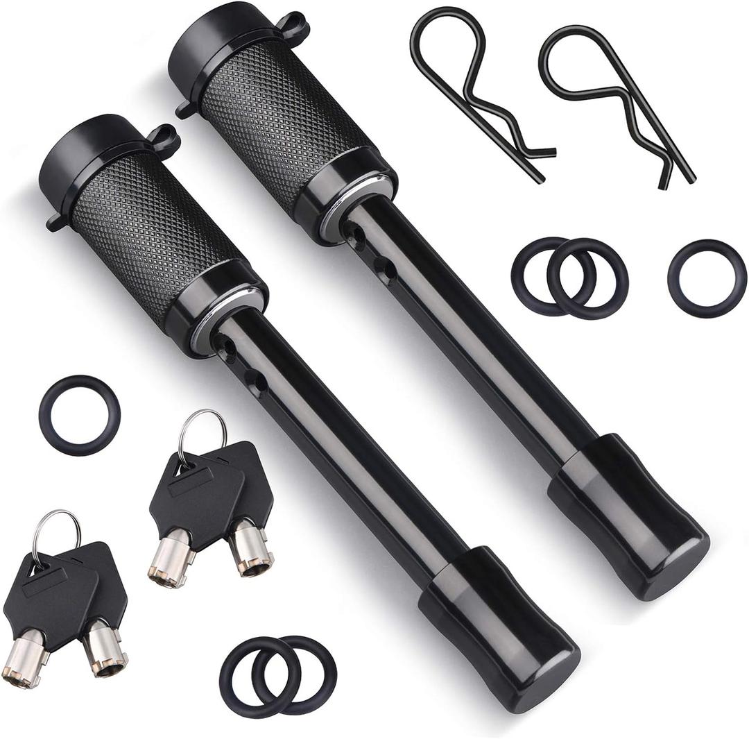 Kohree Trailer Hitch Pin Lock Set, 5/8 Inch Locking Hitch Pin with Keys, Tow Hitch Receiver Pin Lock Set Trailer Locking Pin for Class III IV Tow RV Trailer Hitch, Anti-Theft & Anti Rattle