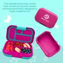 Bento Box Built in Ice Pack, Leakproof Lunch Containers with 4 Compartments - BPA Free, Microwave & Dishwasher Safe - Portable Lunch Box Perfect Size for Work and Travel - Pink