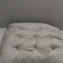 Degrees of Comfort Meditation Floor Pillow, Square Large Pillows Seating for Adults, Gray Tufted Corduroy Cushions for Outdoor Yoga Tatami Fireplace Living Room, Grey, 22x22 Inch (1 Pack)