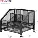 SWTYMIKI Coffee Bar Organizer for Countertop Space-Saving Kcup Organizer with Drawer and Tiered Shelves, Coffee Station for Pods, Sugar, Syrup, Cups, Stirrers, Condiment Organizer Storage