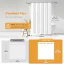 BTTN Extra Long Shower Curtain, 72x84 Inch Long Boho Tassel Linen Fabric Thick Shower Curtain Set with Plastic Hooks, Large Modern Farmhouse Country Decorative Cloth Shower Curtain for Bathroom, White