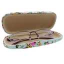 DODOGA 4 Pieces Spectacle Case Portable Hard Shell Eyeglasses Case Flower Fabric Covered Eyeglass Case Spectacles Box Eyewear Protector Box