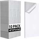 Pack of 10 Large Acoustic Panels, 48x24x0.4 inch Sound Proof Panels for Walls, Self-Adhesive Sound Dampening Wall Panels, Noise Absorbing Decorative Wall Panels, Wall Noise Blocker for Home Studio (Grey)