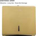 Commercial Paper Towel Dispenser Wall Mount, Tri-fold/Multi-fold/C-Fold Stainless Steel Paper Towel Holder Hand Towel Dispenser with Key (Gold)