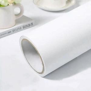 practicalWs White Contact Paper 15.7'' x 984.2'' White Peel and Stick Wallpaper, Removable Self-Adhesive Thicken Wall Paper for Bedroom Walls, Desks, Tables, Countertops