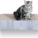 FluffyDream 2 in 1 Cat Scratcher Cardboard Lounge Bed, Cat Scratching Post, Durable Board Pads Prevents Furniture Damage,Large (Reversible Grey)