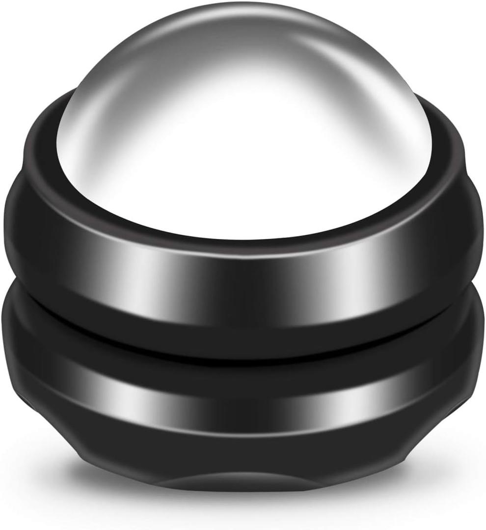 Cold Massage Roller Ball - Stocking Stuffers Gifts for Men, Women, Teens, Boys. Stays Cold for 6 Hours, Sports Fitness Relaxations Gift, Rapidly Relieve Muscle Pain and Tension (Pack of 1, Black)