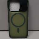 Cufelf Magnetic for iPhone 16 Plus Case(Compatible with Magsafe)(Built-in Invisible Kickstand) Military Drop Protection,Anti-Fingerprint,Anti-Scratch,Matte Translucent Phone Cover,6.7",Green