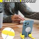 2 x Valentines Day Gifts for Teens Girls Kids Women Adults Gifts: Lazy Cell Phone Holder for Desk Unique Gesture Phone Stand Gifts for Teenager Boys Men Funny Gag Gift Who Have Everything Easter Gifts (Yellow)