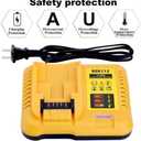 DCB112 Battery Charger Replacement for De-Walt 12V 20V and 60V MAX Lithium-Ion Battery DCB201 DCB200 DCB612 DCB609-2 DCB609 DCB606 DCB606-2 DCB208 DCB206 DCB204 DCB203 DCB126