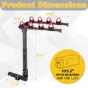 Bike Rack for Car, 245 LBS 4 Bike Rack Hitch Mount with 2'' Hitch Receiver