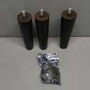 Wood Furniture Legs 8 inch Sofa Legs Set of 3 Round Replacement Legs Brown for MCM Ottoman Armchair Recliner Coffee Table Dresser