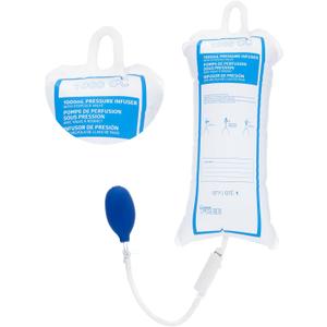 Geiserailie Pressure Infusion Bag 1000ml Iv Pole Infusion Sack with 3-way Stopcock Portable Color-coded Gauge Supplies Equipment for Emergency Use