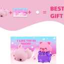 3 x Jofan 24 PCS Mochi Squishy Toys with Valentines Cards for Kids Valentines Day School Class Classroom Gifts Prizes Party Favors