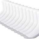 Hanes Boys' Socks, Double Tough Cushioned Crew Socks, 12-pair Packs Size 3-9