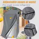 Refrigerator Cover, Waterproof & Dustproof Cover for Protecting Upright Freezers-Suitable for Cold Rooms,Grey (24"W x 26"D x 60"H)