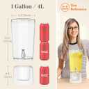 Lifewit 1 Gallon Drink Dispenser for Parties 2 Pcs, 4L Plastic Beverage Container with Stand for Juice/Tea/Soda & Lemonade, Clear Water Pitcher with Spigot for Mimosa Bar Hosting 39 x 16 cm/15x6"