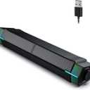 Jeecoo M20 Bluetooth Computer Speakers for PC Desktop Monitor, Gaming PC Sound Bar - Wired USB-Powered, Superb Stereo Sound, with LED Lighting - Combine/Separate to Customize Your Desk (Black)