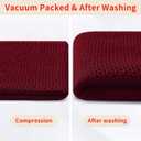 Homaxy 100% Cotton Waffle Weave Kitchen Dish Towels, Ultra Soft Absorbent Quick Drying Cleaning Towel, 13 x 28 Inches, 4-Pack, Burgundy