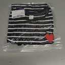 SweatyRocks Women's Heart Striped T Shirt Short Sleeve Shirt Crew Neck Casual Tee Top (Black, M)