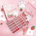 10 Pcs Matte Liquid Lipstick Set Colors Lip Gloss Kit with Long-Lasting and Waterproof Cute Lip Tint for Women and Lip Makeup Gift