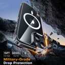 TAURI 2 in 1 Magnetic for iPhone 13 Case, [Compatible with MagSafe] [with 1X Screen Protectors] Not-Yellowing, Military-Grade Protection Slim Phone Case for 13 Cover, Clear, 6.1"