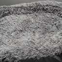 3.7 inch Thickened Orthopedic Dog Beds for Extra Large Dogs, Supportive Dog Sofa Bed with 28D Egg-Crate Foam, Removable Washable Cover, Waterproof Lining, Half-Round Design for Puppy, Senior, Sick (Grey)