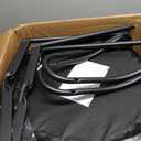 VASAGLE Boucle Dining Chairs Set of 2, Upholstered Kitchen Dining Room Chairs with Curved Backrest and Steel Frame, Modern Mid Century, Round, for Vanity, Living Room, Ink Black UKDC110B14