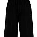 BTFBM Women Summer 2 Piece Outfits 2025 Beach Crew Neck Sleeveless Cropped Top Elastic Waist Wide Leg Pants Lounge Set (Small, Black)