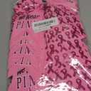 16 Pieces 7 Inch Breast Cancer Awareness Cheer Hair Bows Ponytail Holder Large Glitter Pink Ribbon Hair Bows Accessories Elastic Band Handmade for Teens Women